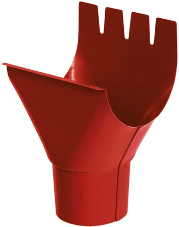 Diam. 125 mm x 90 mm - Racord Jgheab-Burlan, Bilka, RAL 3011 (Rosu), 125/90 mm