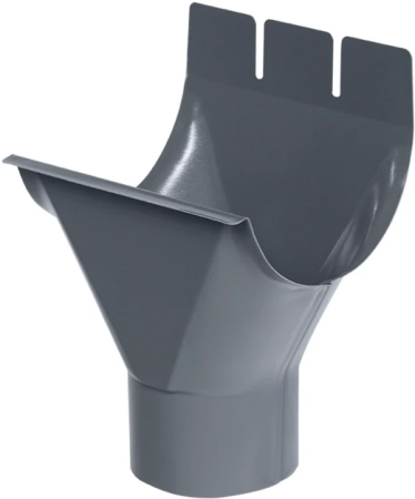 Diam. 150 mm x 100 mm - Racord Jgheab-Burlan, Bilka, RAL 7011 (Gri), 150/100 mm