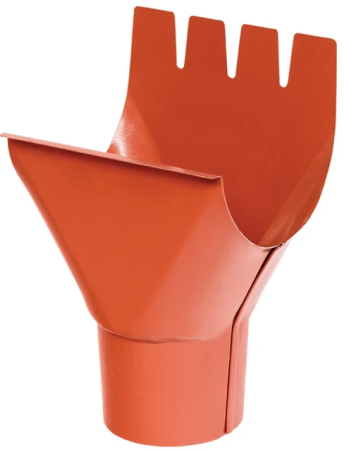 Diam. 150 mm x 100 mm - Racord Jgheab-Burlan, Bilka, RAL 8004 (Caramiziu), 150/100 mm