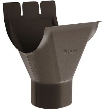Diam. 150 mm x 100 mm - Racord Jgheab-Burlan, Bilka, RAL 8019 (Maro Inchis) MAT, 150/100 mm