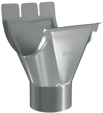Sisteme de jgheaburi si burlane - Racord Jgheab-Burlan, Bilka, RAL 9006 (Argintiu), 125/90 mm