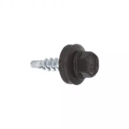 Accesorizarii acoperis - Suruburi Autoforante 4.8 x 19, Klimas, Maro Inchis (RAL 8019), 250 buc/cutie