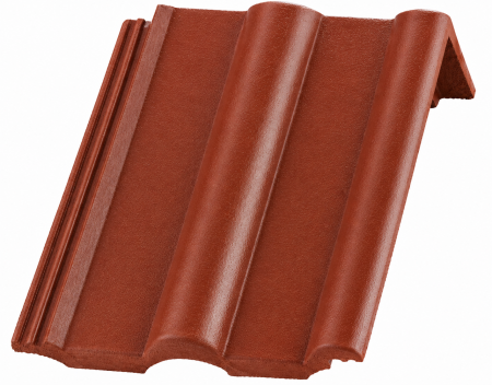 Accesorii acoperis tigla beton - Tigla Alpina Clasic Creasta 1/1 Protector, Bramac, Brun Roscat Inchis