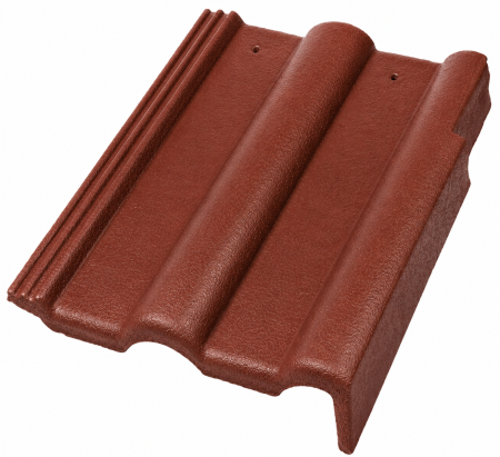 Accesorii acoperis tigla beton - Tigla Alpina Clasic Laterala Dreapta Protector, Bramac, Brun Roscat Inchis