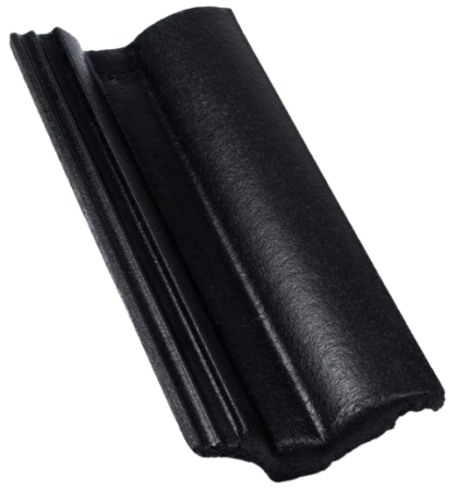 Accesorii acoperis - Tigla Beton Romana 1/2 Novo, Bramac, Antracit, 18 x 42 cm