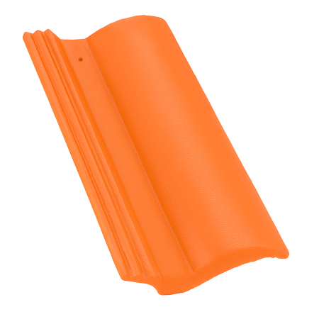 Accesorii acoperis - Tigla Beton Romana 1/2 Novo, Bramac, Rosu Caramiziu, 18 x 42 cm