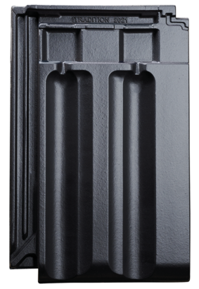 Acoperisuri tigla ceramica - Tigla Ceramica Tradition, Jakobi, Samtschwarz (Negru Catifelat Engobat), 27.0 x 42.0 cm