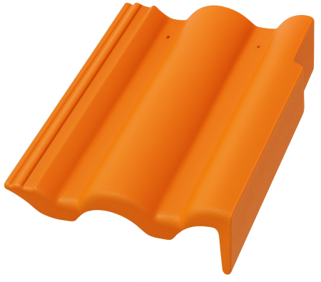 Accesorii acoperis - Tigla Laterala Dreapta Romana Novo, Bramac, Rosu Caramiziu, 33 x 42 cm