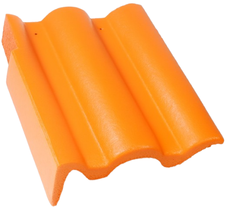 Accesorii acoperis - Tigla Laterala Stanga Romana Novo, Bramac, Rosu Caramiziu, 33 x 42 cm