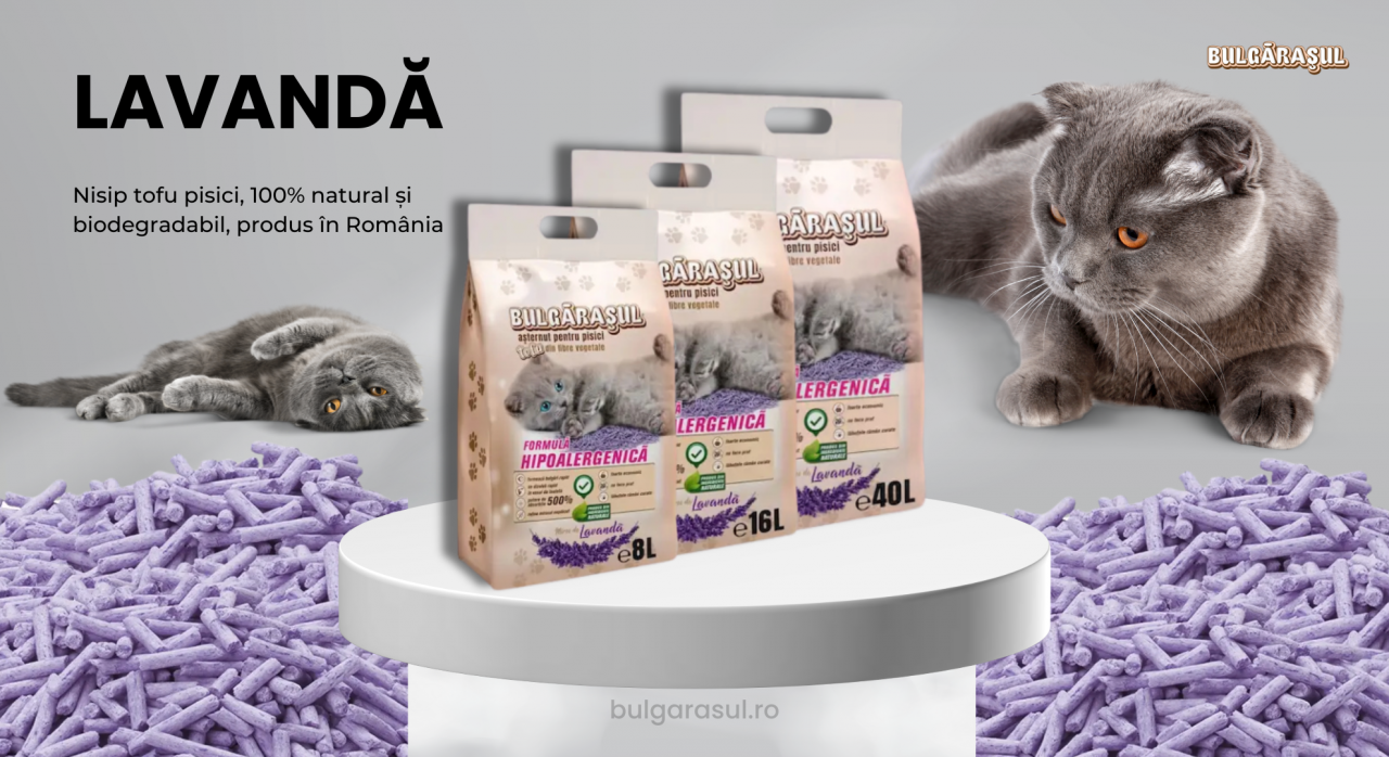Nisip Tofu Pisici Lavandă – Așternut Igienic Relaxant [2]
