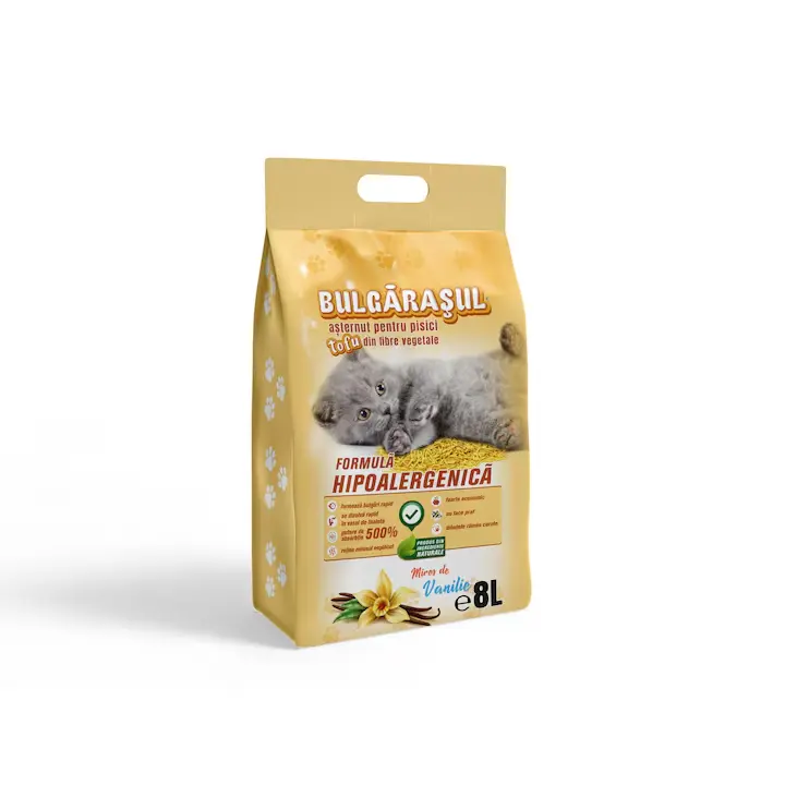 Nisip Tofu Pisici cu Vanilie – Așternut Igienic [1]