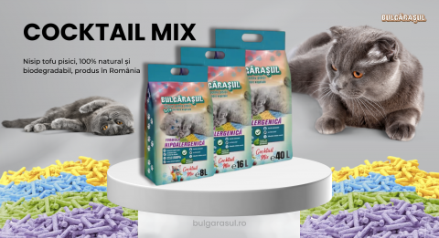 Nisip Tofu Pisici Cocktail Mix – Așternut Igienic [1]