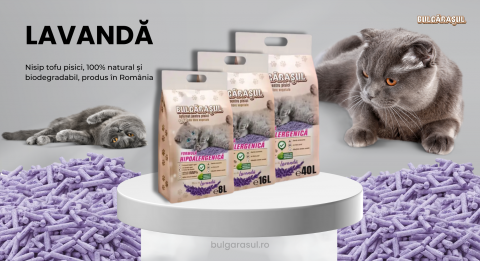 Nisip Tofu Pisici Lavandă – Așternut Igienic Relaxant [1]