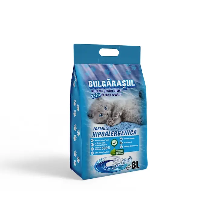 Așternut Pisici - Nisip Tofu Pisici Ocean Fresh – Așternut Igienic și Absorbant