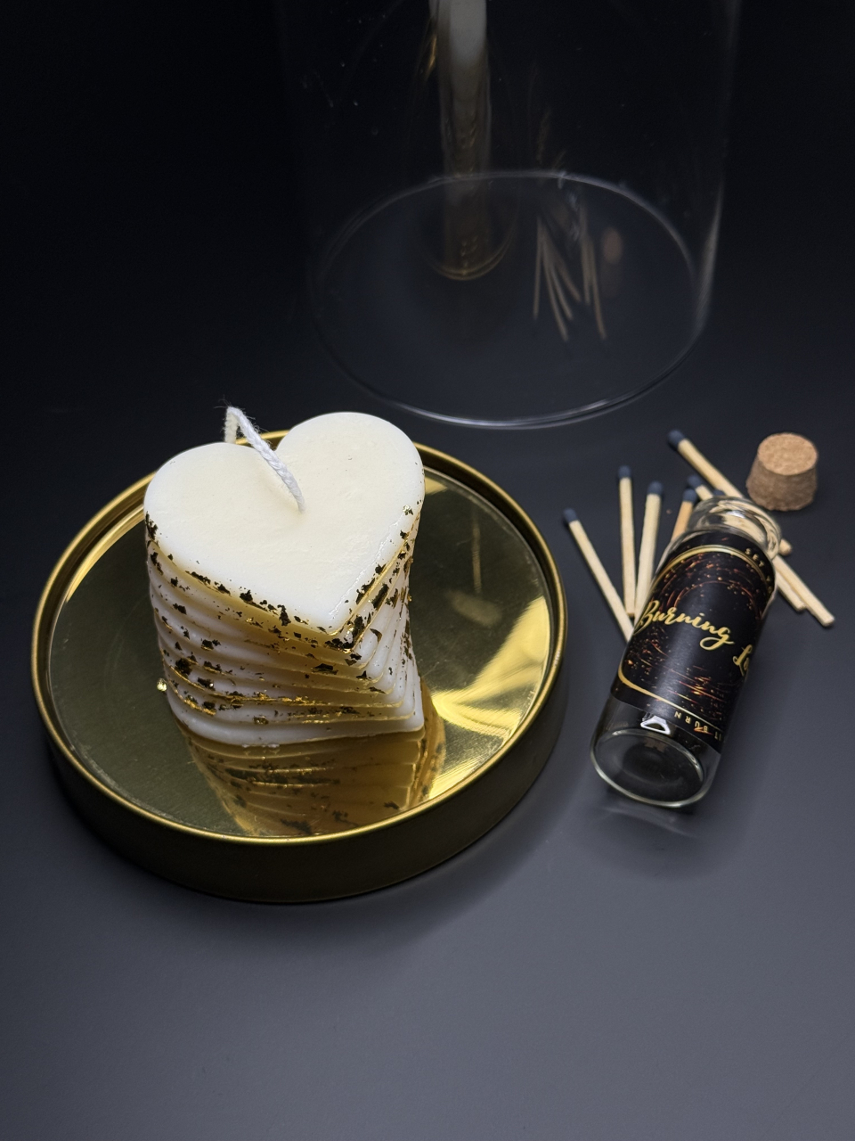 Lumânare decorativă  Heart Waves [1]