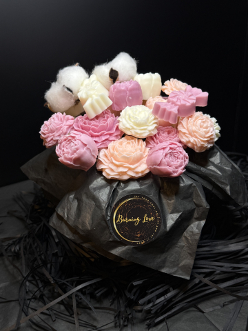 Aranjamente florale din ceară naturală - Aranjament floral din ceară naturală Peony