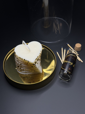 Lumânări decorative - Lumânare decorativă  Heart Waves