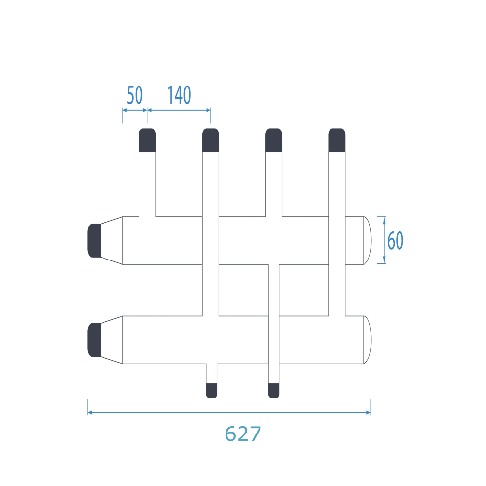 Colector distribuitor ECOTECH C2CD/140 cu 2 circuite [3]