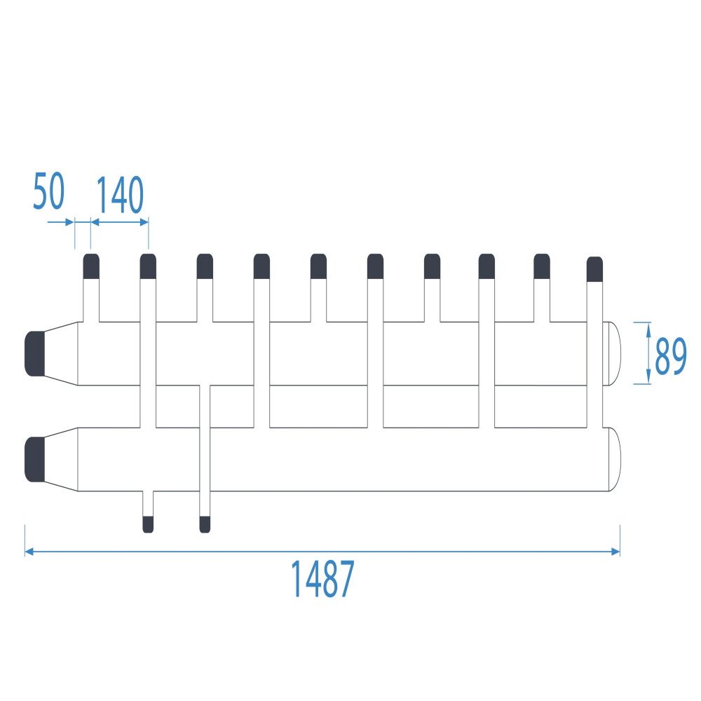 Colector distribuitor ECOTECH C5CD/140 cu 5 circuite [3]