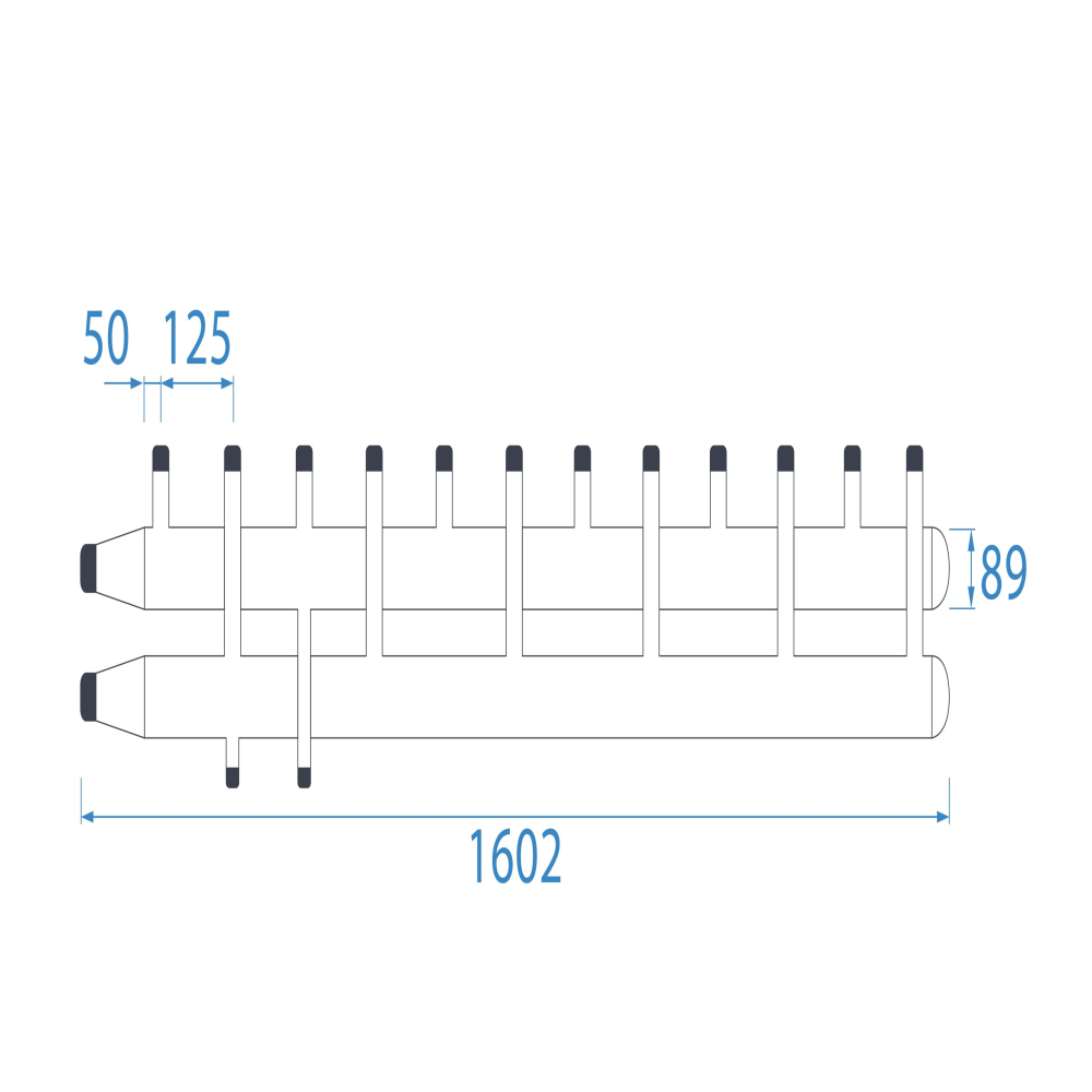 Colector distribuitor ECOTECH C6CD/125 cu 6 circuite [3]