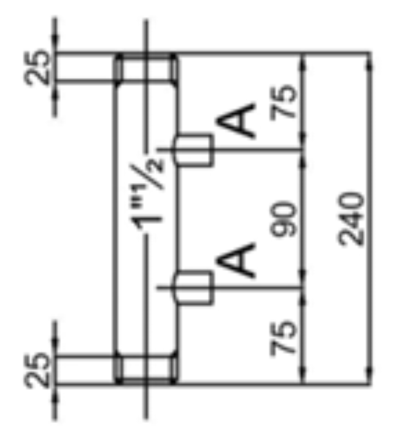Distribuitor pentru apa din otel inoxidabil cu 2 iesiri [2]
