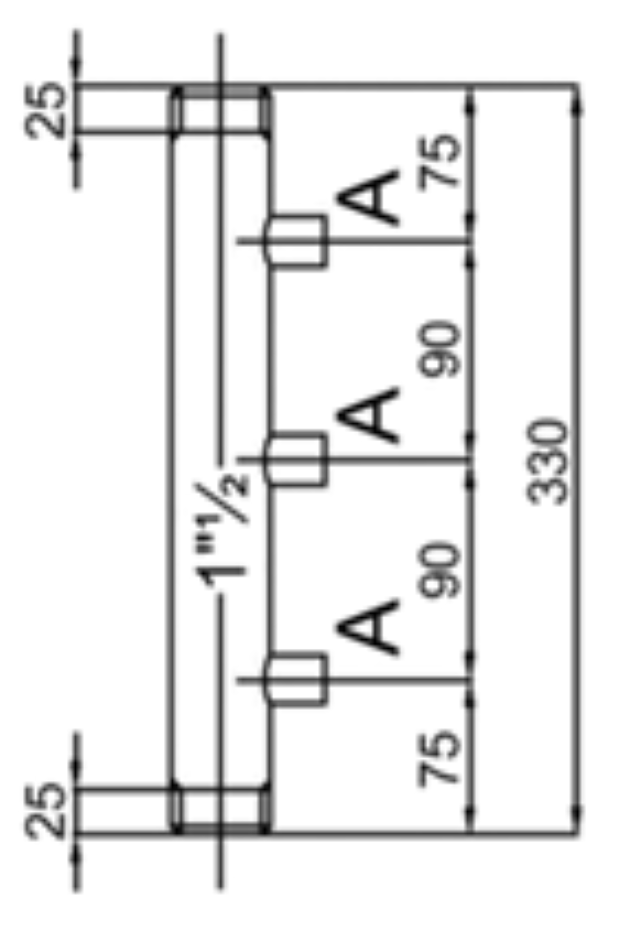 Distribuitor pentru apa din otel inoxidabil cu 3 iesiri [2]