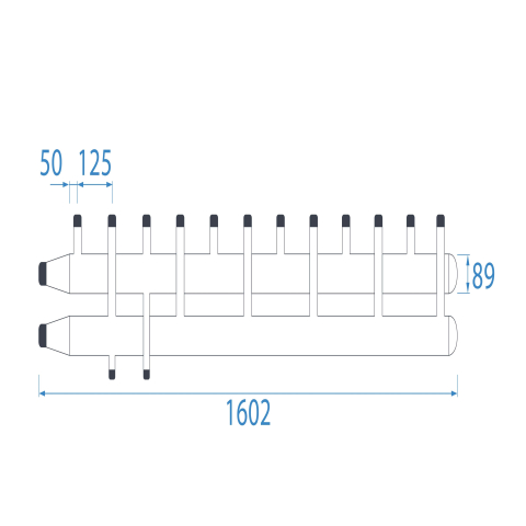 Colector distribuitor ECOTECH C6CD/125 cu 6 circuite [2]