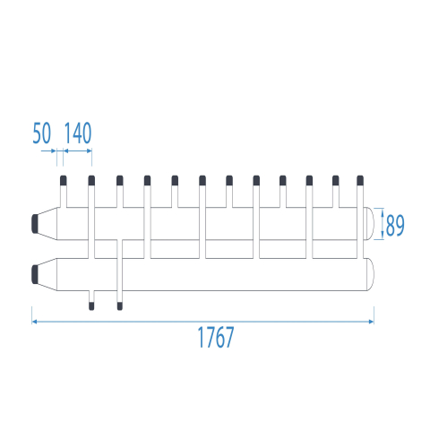 Colector distribuitor ECOTECH C6CD/140 cu 6 circuite [2]