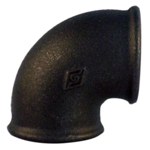 Fitinguri din fonta filetate - Cot la 90 de grade, din fonta neagra cu filet FI-FI