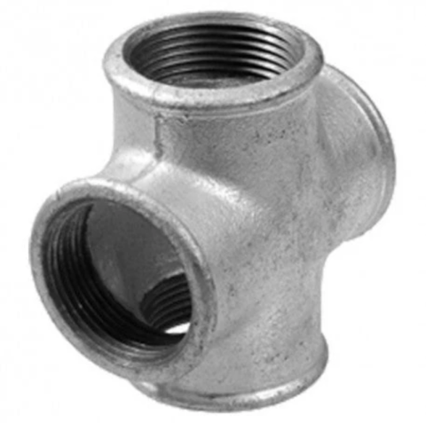 Fitinguri din fonta filetate - Cruce din fonta zincata