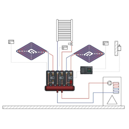Distribuitor/Colector pentru 3 grupuri de pompare [1]
