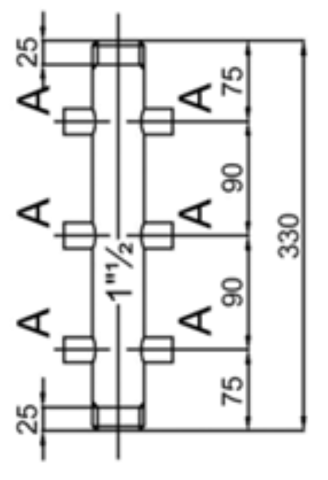 Distribuitor pentru apa din otel inoxidabil cu 3+3 iesiri [1]