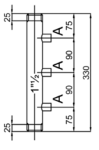 Distribuitor pentru apa din otel inoxidabil cu 3 iesiri [1]