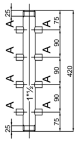 Distribuitor pentru apa din otel inoxidabil cu 4+4 iesiri [1]