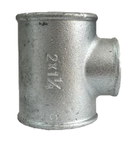 Fitinguri din fonta filetate - Teu redus din fonta zincata