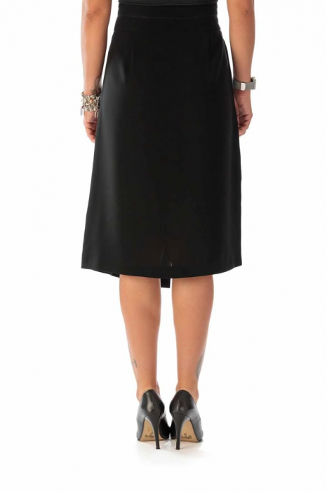 Fusta office neagra cu centura [3]