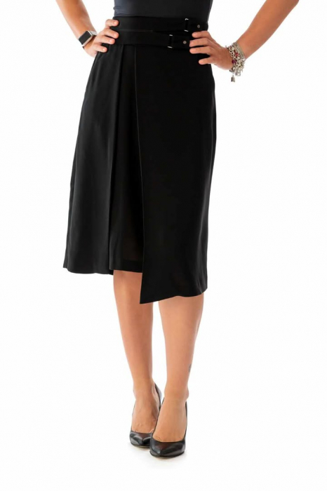 Fusta office neagra cu centura [4]