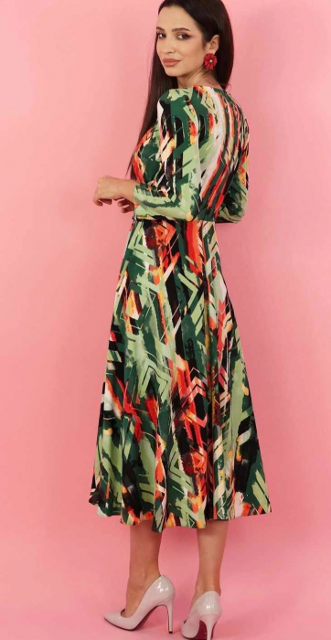 Rochie midi verde [3]