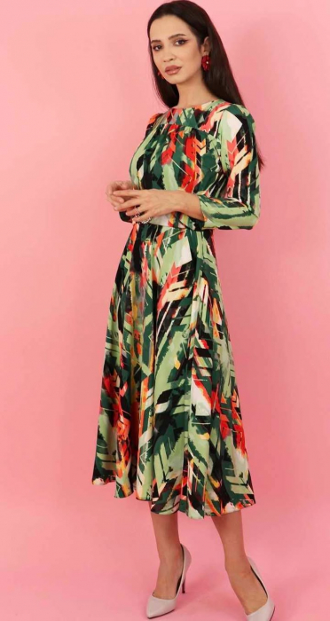 Rochie midi verde [4]