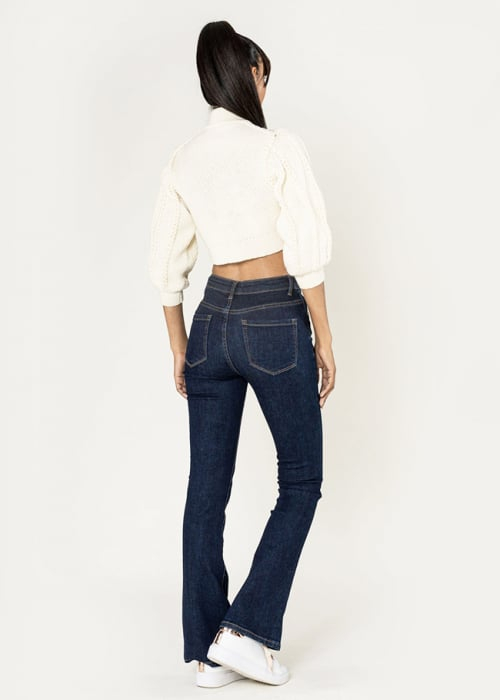 Blugi evazati indigo [3]