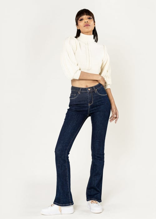 Blugi evazati indigo [1]