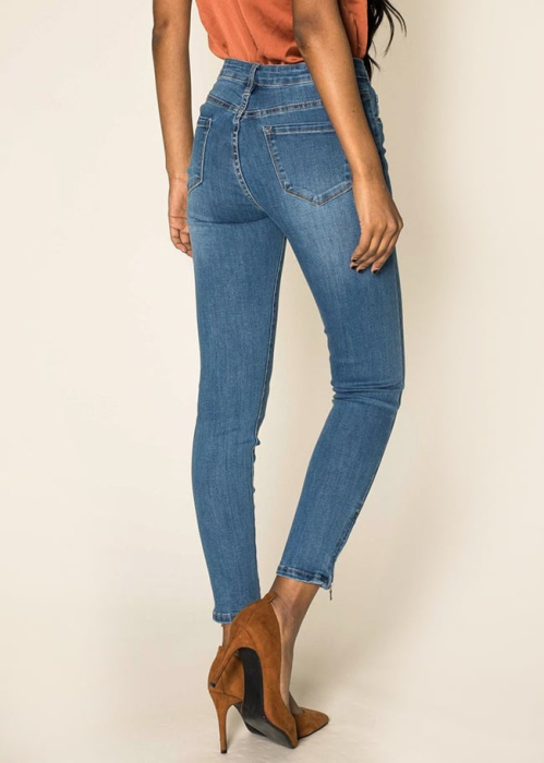Blugi skinny Nina Carter – Albastru clasic [4]
