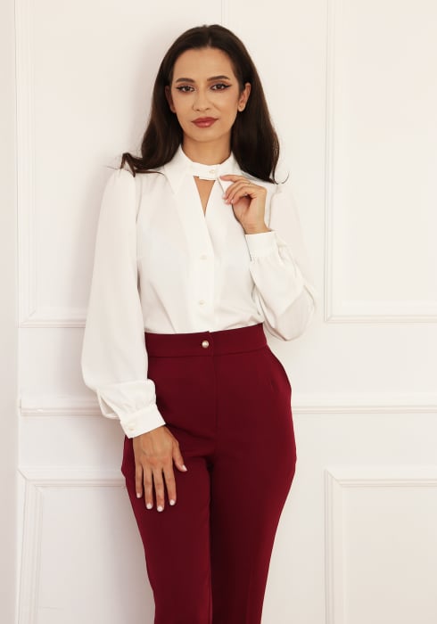 Camasa dama eleganta, alba [1]