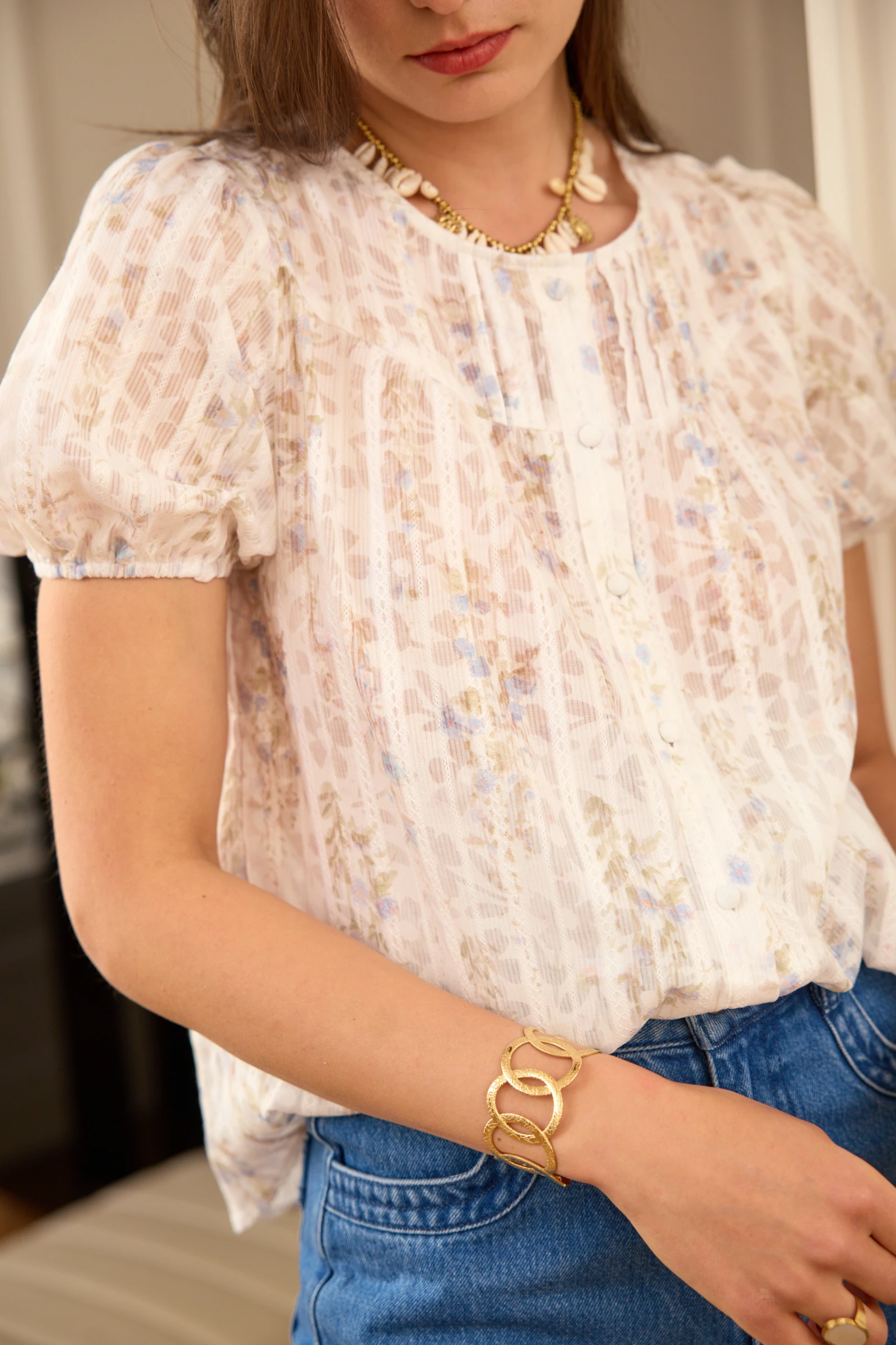 Camasa de vara cu print floral [5]