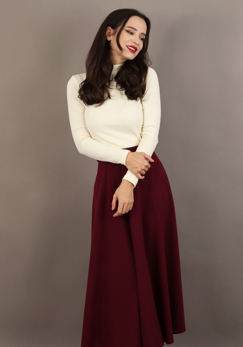 Fusta clos cu banta in talie [2]