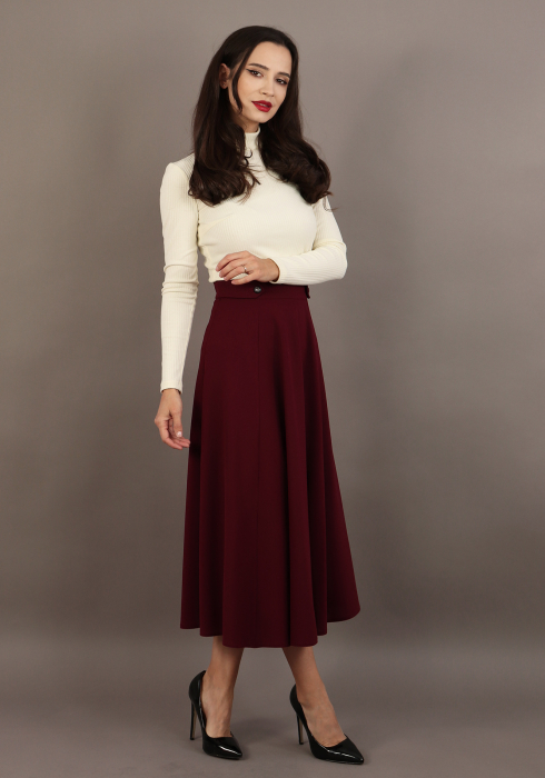 Fusta clos cu banta in talie [1]