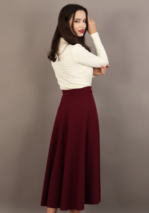 Fusta clos cu banta in talie [4]