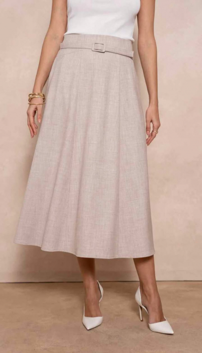 Fusta midi in clos cu buzunare [4]