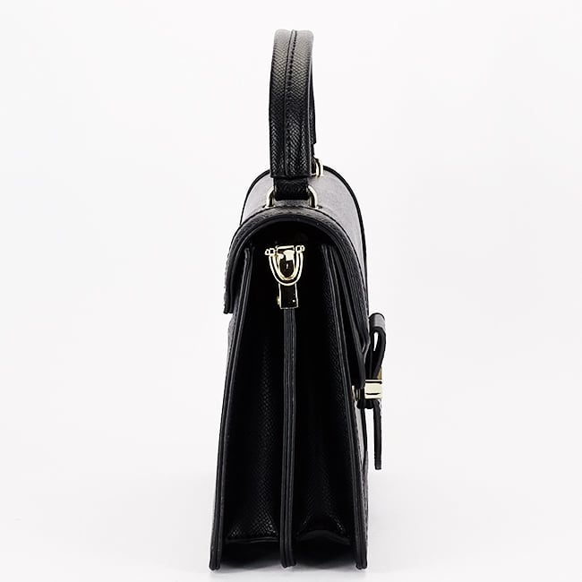 Geantă elegantă de damă Flora&Co Paris – neagră, mică, din piele ecologică [6]