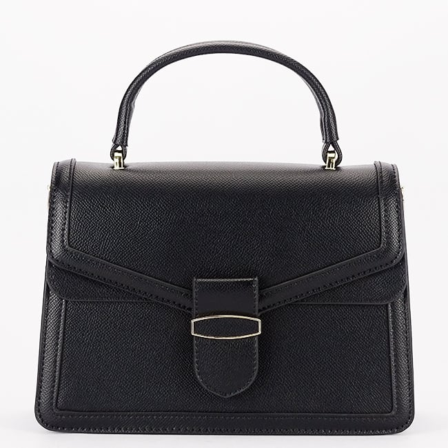 Geantă elegantă de damă Flora&Co Paris – neagră, mică, din piele ecologică [7]